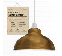 Ceiling Light Shade,11.41'' Metal Lampshades for Ceiling Lights, Modern Easy Fit Pendant Lamp Shades for Replacement Lamps, Living Room, Bedroom, Kitchen, Hallway, Home Décor (Yellow Brass)