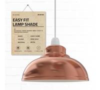 Ceiling Light Shade,11.41'' Metal Lampshades for Ceiling Lights, Modern Easy Fit Pendant Lamp Shades for Replacement Lamps, Living Room, Bedroom, Kitchen, Hallway, Home Décor (Rose Gold)