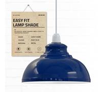 Ceiling Light Shade,11.41'' Metal Lampshades for Ceiling Lights, Modern Easy Fit Pendant Lamp Shades for Replacement Lamps, Living Room, Bedroom, Kitchen, Hallway, Home Décor (Navy Blue)