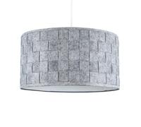 MiniSun | Extra Large Modern Grey Felt Weave Design Drum Light Shade | Pendant Lights, Home Décor & Improvement Essential | 45.5cm Shade Width