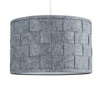 Ceiling Light Shade Modern Grey Felt Weave Design Easy Fit Drum Lampshade Home