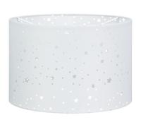 Ceiling Light Shades White Star Cut-Out Drum Light Shade for Both Ceilling and Lamp Shades, Pendant Lamp Light Shade Stars Cut-Out Design for Casting Star Pattern