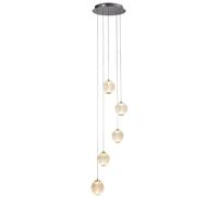 Ceiling Light Silver Allure 5 LED Chrome Searchlight 51481-5CC [EEK: G]