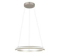 Ceiling Light Silver Amador LED Pendant 34w Matt Nickel CCT Integrated Dimmer