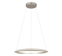 Ceiling Light Silver Amador LED Pendant 48w Matt Nickel CCT Integrated Dimmer