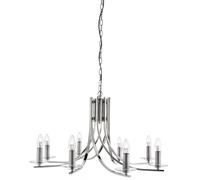 Ceiling Light Silver Ascona 8 Satin Searchlight 4168-8SS