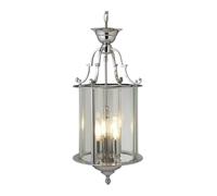 25cm 3 Lights Chrome and Glass Ceiling Fitting Lantern Pendant Chandelier Light