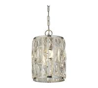 Searchlight 6581-1CC Bijou 1 Chrome Chandlier Ceiling Light Crystal Glass