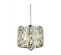3 Lights Chrome Pendant Home Indoor Ceiling Light With Clear Crystal Glass Shade