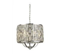 Ceiling Light Silver Bijou 5 Chrome Chandlier Crystal Glass Searchlight 6585-5CC