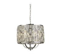 Searchlight 6585-5CC Bijou 5 Chrome Chandlier Ceiling Light Crystal Glass