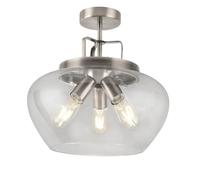 Ceiling Light Silver Boule 3 Satin Searchlight 8973-3SS
