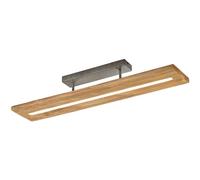 Ceiling Light Silver Brad LED Antique Nickel Natural Wood Trio 623710130