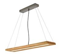 Ceiling Light Silver Brad LED Bar Antique Nickel Natural Wood Trio 323710130