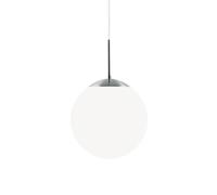 Ceiling Light Silver Cafe 20 Single Dome Pendant White Opal Glass Cm 60w Max E27