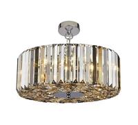 Ceiling Light Silver Chapeau 5 Chrome Searchlight 82101-5CC