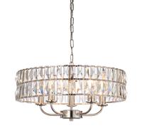 Ceiling Light Silver Clifton 5 Bright Nickel Endon 104467