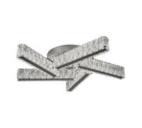 Lighting Collection Mirage 5Lt LED Flush - Chrome & Clear Glass One Size Silver