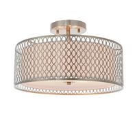 Ceiling Light Silver Cordero 3 Satin Nickel Semi Flush Endon 81966