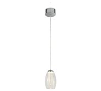 Ceiling Light Silver Cyclone LED Chrome Clear Glass Searchlight 97291-1CL [EEK: G]