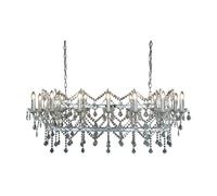 14 Light Pendant Bar Clear Crystal Chrome