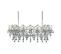 Ceiling Light Silver Florence Large Bar Pendant Chandielier Chrome Searchlight