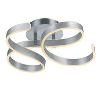 Ceiling Light Silver Francis LED Brushed Aluminium Trio 671310105