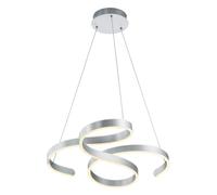 Ceiling Light Silver Francis LED Pendant Brushed Aluminium Trio 371310105