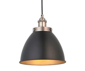 Ceiling Light Silver Franklin Aged Pewter Matt Black 235mm Endon 98750