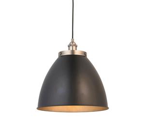 Ceiling Light Silver Franklin Aged Pewter Matt Black 335mm Endon 98749