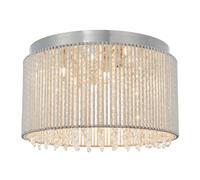 Endon 81980 Galina 10lt Flush Chrome plate & clear crystal 10 x 25W G9 clear capsule (Required)