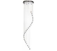 Searchlight Lighting 5742CC Spiral Chrome 5 Light Fitting With Crystals Balls