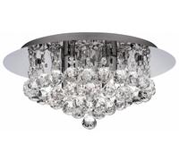 Ceiling Light Silver Hanna 4 Flush Crystal Searchlight 3404-4CC