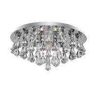 Ceiling Light Silver Hanna 6 Diamond Crystals Chrome Searchlight 3306-6CC