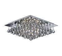 Ceiling Light Silver Hanna 6 Square Diamond Crystals Chrome Searchlight 7306-6CC