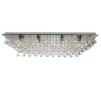 Ceiling Light Silver Hanna 8 Rectangle Round Crystals Chrome Searchlight
