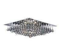 Ceiling Light Silver Hanna 8 Square Diamond Crystals Chrome Searchlight 7308-8CC