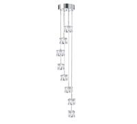 Ceiling Light Silver Ice Cube LED 8 Chrome Searchlight 6778-8-LED
