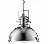 Chrome Industrial Ceiling Pendant Light Fitting Home Lighting Frosted Glass Lens