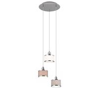 Ceiling Light Silver Kaprun 3 Chrome Grey White & Brown Trio 311630306