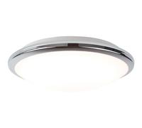 Ceiling Light Silver Knutsford LED IP44 Chrome 300mm Searchlight 7938-30CC