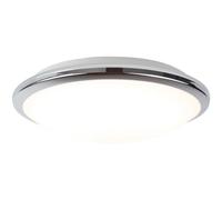 Ceiling Light Silver Knutsford LED IP44 Chrome 300mm Searchlight 7938-30CC