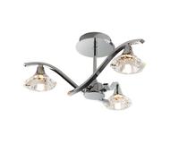 3 Light Semi-Flush Ceiling Light Finish: Chrome