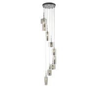 Ceiling Light Silver Linen 9 Chrome Searchlight 1939-9CC