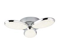 Ceiling Light Silver Lori LED Semi Flush Chrome Acrylic Searchlight 6213-3CC