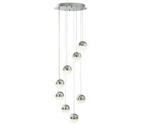 Searchlight Marbles 8 Light LED Cascade Ceiling Pendant - Chrome