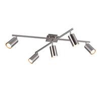 Trio Lighting Marley ceiling spotlight, matt black, 5-bulb