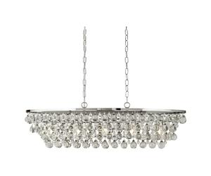Ceiling Light Silver Michelle 5 Round Drops Chrome Searchlight 9635-5CC
