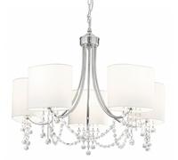 Ceiling Light Silver Nina 5 Chrome Searchlight 1055-5CC