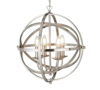 Ceiling Light Silver Orbit 4 Satin Searchlight 2474-4SS